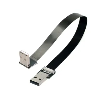Xiwai Tipo, USB 2.0 Male Tipo Vyras Duomenų Butas Slim FPC Kabelis Žemyn Kampu 90 Laipsnių, skirtas FPV & Disk & Scanner & Spausdintuvą