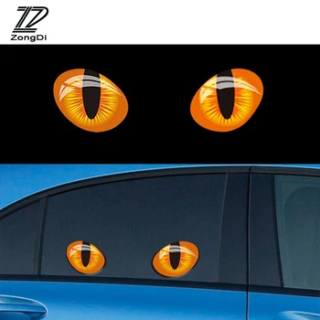 ZD 2X 3D Katės Akis, Automobilių Lipdukai Sunkvežimių Galvos galinio vaizdo Veidrodis Langą lipdukai Suzuki Swift Volkswagen Passat B5 B6 Jetta Tiguan