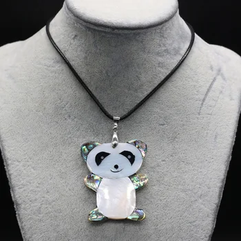Žavesio Naujas 100% Aukštos Kokybės Natūralios Mielas Panda 3D Shell Pakabukas Karoliai Vyrai Moterys Kasdien Pokylių Dėvėti Išskirtinį šventinių Dovanų