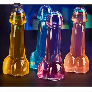 1 vnt 150ml skaidrus Varpos Kulka Stiklo kokteilių stiklinių Dick Chug Sporto Butelis su Egzotišku Šiaudų Virtuvės Baro reikmenys