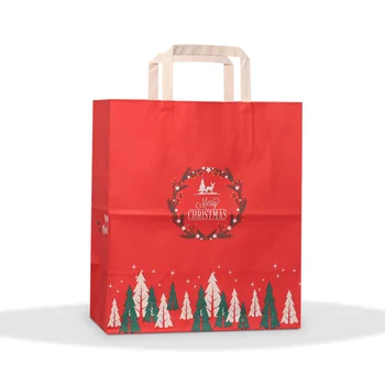 1 Vnt Kalėdų Saldainiai Kraft Paper Bag, Kalėdos, Naujieji Metai Dovanų Maišelis Užkandis, Drabužių, Dovanų Dėžutėje Kalėdų Pakuotės Maišelis