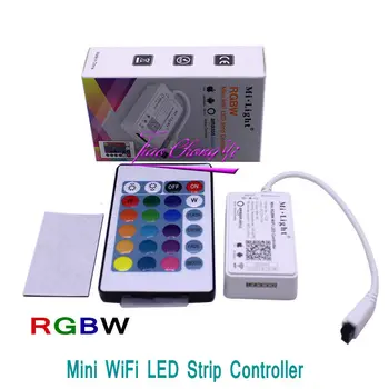 1 X Šviesos RGBW WIFI Valdytojas 24 Pagrindinių IR Nuotolinio Valdymo išmaniuoju telefonu 4G Compitable Su Alexa Balso DC12/24V Už RGBW LED Juostos