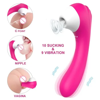 10 Siurbimo Ir 9 Vibracijos Klitorio Čiulpti Vibratorių Vibratorius G-Spot Clit Massager Moterų USB Įkrovimo Suaugusiųjų Sekso Žaislai Moterims