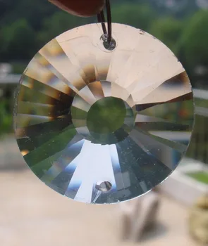 10vnt/daug 45mm 2 skyles stiklo kristalų pakabukas Vestuvių ir Namų Apdailos Liustra Prizmės kristalų apipjaustymas pakabukas