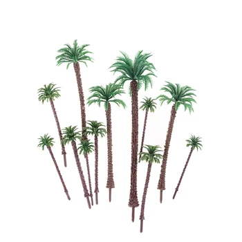 10vnt Mini Žalias Peizažas Peizažas Modelis Žalia Kokoso Palmės Medžio, įvairaus Dydžio Namų Puošimas Ornamentais
