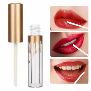 1pcs 2,5 ml Mini Lūpų Blizgesys Vamzdis Aukso Dangčio Tuščias Lūpų Glazūra Daugkartiniai Butelis Kosmetikos Konteinerių Moterų Makiažas Įrankis
