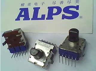 1pcs Alpių ALPS potenciometras tipas A50K, RK12 dvigubo veleno, ilgai 8MM