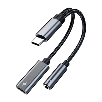 2 In 1 Triukšmą, Namų Biuro Telefonų Priedai HD Garso Audio Adapteris, USB, C-3.5 mm Lizdas Stiprus Suderinamumo Plug Žaisti