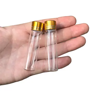 2 ml 4ml 6ml Aišku, Skaidrūs Maži Stiklo buteliukas su Užsukamu Mini Tiny Buteliukai Konteineriai Mielas Norus Butelis metalo bžūp 50pcs