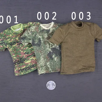 2 Stilių 1/6 Masto Vyrų Atsitiktinis Kamufliažas T-shirt Armijos Stiliaus Combat uniform Viršuje 12 Cm Veiksmų Skaičius, Modelis Žaislas