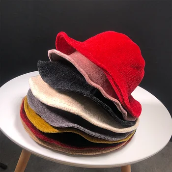 2019 Nauja rudens ir Žiemos Skrybėlę korėjos versija Japonijos moterų retro megzti skrybėlę lauko laisvalaikio šilumos vyras žvejys skrybėlę