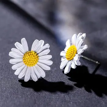 2020 korėjos karšto bižuterijos šviežių mielas naftos gėlių stud auskarai smart saldus auskarai moterims