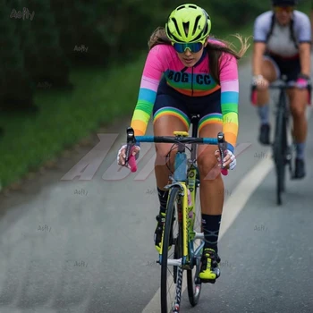 2020 Moterų KAFITT Triatlonas Dviračių drabužius ilgai Skinsuit rinkiniai Macaquinho Ciclismo Feminino DVIRATĮ Drabužių Go pro Jumpsuit rinkiniai