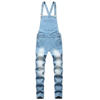 2022 Naujas Vyrų Dirželis Džinsai Multi-kišenės Slim Fit Atsitiktinis Šviesiai Mėlyna Mažų Pėdų Vienas Gabalas dizaineris Džinsus, kelnes