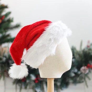 2022 Pliušinis Santa Hats Patogus Kalėdų Skrybėlę, Suaugusiems, Vaikams, Naujųjų Metų Švenčių Šventė Šalies Prekių Kalėdų Skrybėlės