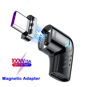 20V5A 100W Magnetinio Tipo-C Adapter MacBook Pro Oro PD Greitai Įkrauti USB C Jungtis Konverteris, Skirtas 