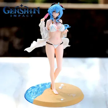 22cm Genshin Poveikio Ganyu Sexy Girl Anime Pav Ganyu maudymosi kostiumėlį Veiksmų Skaičius, Statulėlės Modelis Statula Suaugusiųjų Žaislai Ornamentu Dekoras