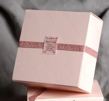500pcs rožinė 4 Skaičiuoti deimantų mažmeninės Geshe taškas box pakuotės, dėžutės cake box duonos pakuotės
