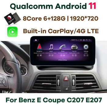 Android 11 Qualcomm Automobilio Multimedijos Grotuvo Ekrano GPS Radijas Stereo Mercedes Benz E Coupe C207 E207 2009-2015 M. CarPlay Video