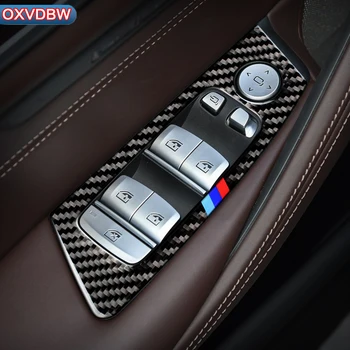 Anglies Pluošto Automobilių Langų Keltuvai Jungiklis Dekoro Porankiu Skydo Lipdukas BMW G30 5 serijos 2018 interjero LHD RHD priedai