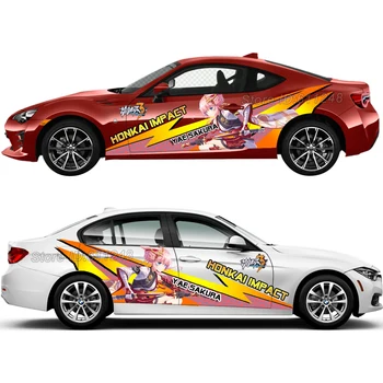 Anime Užsakymą Itasha Lipdukas Yae Sakura ACG Žaidimas Automobilių Kėbulo Dekoratyvinis Dangtelis Lipdukai, Vinilo Sporto Lenktynių Ralliart Lipdukai Ant Automobilių