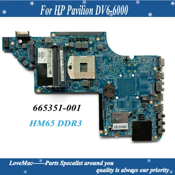 Aukštos Kokybės 665351-001 HP Pavilion DV6-6000 Nešiojamas Plokštė 665351-001 HM65 DDR3 100% testuotas