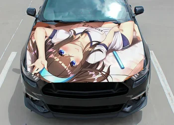 Automobilio Kapoto Wrap Lipdukas, Sexy Anime, Mergina, Vinilo Lipdukas, Full Grafikos, Sunkvežimių Lipdukas, Sunkvežimių Grafika, Variklio Dangčio Lipdukas, F150
