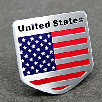 Automobilių Kėbulo Metalo Amerikos Vėliava Shield Emblema JAV Logotipo Lipdukas Ženklelį Už Automobilių, Motociklų Išoriniai Priedai Universalus