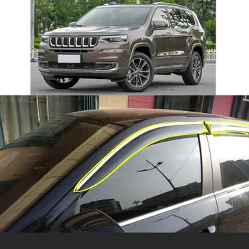 Automobilių Kėbulo Styling Lipdukas Plastikinių Langų Stiklo Vėjo Skydelis Lietaus/Saulės Guard Ventiliacijos Dalys, Jeep Grand Vadas 2018 2019 2020 2021