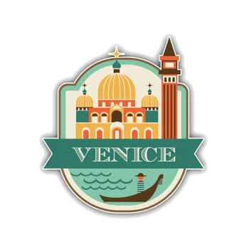 Automobilių Lipdukas Mados Venecija Miesto Modeliavimo Populiariausių Automobilių Lipdukai PVC Auto Nešiojamas Vandeniui atsparus Dangtis Įbrėžimų lipnius Lipdukus