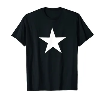 Balta Žvaigždė Ant Priekio T Marškinėliai, Unisex T Gotikos Hip-Hop Marškinėlius Viršūnes Gotikos Streetwear Marškinėliai Tumblr Japonijos Camisetas Verano Mujer