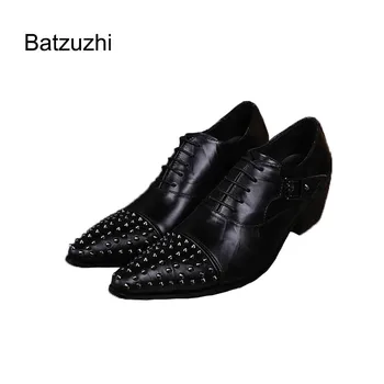 Batzuzhi Mados Padaryti Juoda Nėrinių iki vestuvių vyras batai Asmenybės Riviets retro laisvalaikio bateliai Juodos Vyras Suknelė Batai !