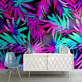beibehang Užsakymą tapetai 3D freskos Šiaurės minimalistinis spalva tropinių augalų lapų fone sienos popieriaus kambarį tapetai