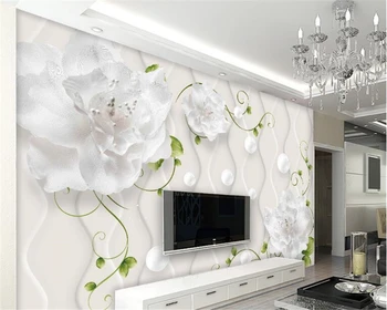 Beibehang Užsakymą tapetai 3D gėlių Ratas drugelis TV sofos fono sienos gyvenimo kambario, miegamasis freskos 3d tapetai tapety
