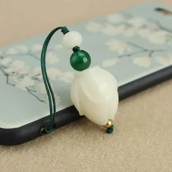 Bodhi šaknis magnolija mobiliojo telefono pakabukas mielas prabangus mobilusis telefonas, grandinės, lynai mažas pakabukas kūrybos maišas kabo priedai