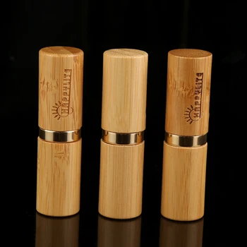 Didmeninė ekologiškus Bambuko Kosmetikos Konteinerių Lūpų Vamzdelį Tuščias Vamzdis Konteinerių Individualų Logo paslaugos 