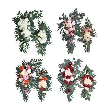 Dirbtinės Gėlės Grobis Gėlių Grobis Fone Kabo Palieka Dekoratyvinis Dirbtinės Gėlės, Vestuvių Durų Puošimas Ornamentais