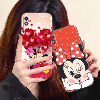 Disney Mickey Mouse Telefoną Atveju Xiaomi POCO F3 GT Pro X3 X3 GT M3 M3 Pro X3 X3 NFC Skysčio Silicio Coque Minkštas Carcasa Juoda