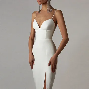 Elegantiškas Vasarą Madingas Karšto Pardavimo Stilius V-kaklo Seksualus Bodycon Elastinga Net Suknelė 2022