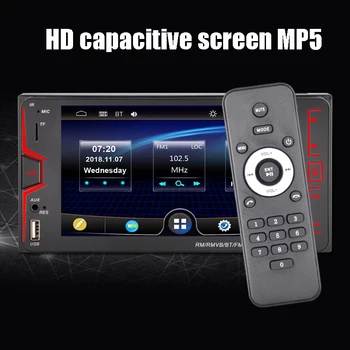 FM power off memory automobilių žaidėjas capacitive 2 din HD toyota automobilių radijo ryšio atbulinės eigos MP4 MP5 jutiklinis ekranas 