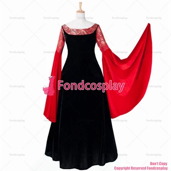 fondcosplay viduramžių black/red velvet Arwen Suknelė Suknelė Filmo magas Cosplay Kostiumų specialiai Pritaikyti[G170]