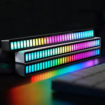 Garso Jutiklis, Šviesos Kūrybos spalvotu LED Ambient Light su 18 Rūšių Muzikos Sinchronizavimo 32-Bitų Garso Spektro Lengvųjų Automobilių, Žaidimų