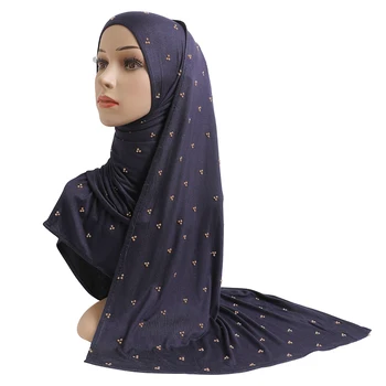 H201a Aukštos Kokybės Minkštos Medvilnės Jersey Šalikas Su Duobute modalinis skarelė moterų hijab islamas moterų skara, Panele, variklio Dangtis, headwrap