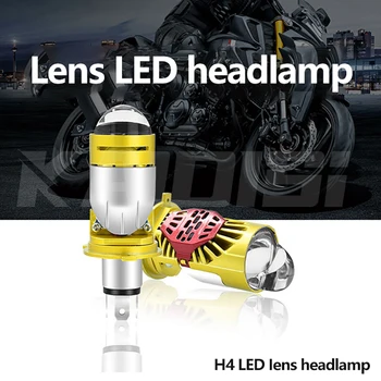 H4 dvigubo objektyvo LED žibintai tiesiogiai prijungtas šviesus automobilių, motociklų dėmesio Integruota objektyvo LED žibintai