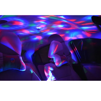 LED automobilio USB aplinkos šviesos DJ RGB mini spalvinga muzika, šviesos Renault megane 2 3 duster/logan/captur C6 C8, Fiat