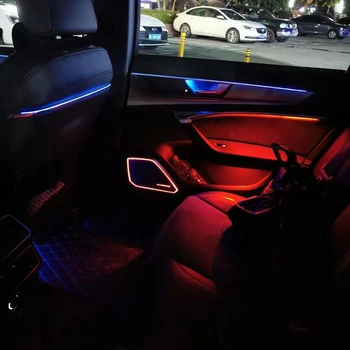 LED Interjero Šviesos Atmosfera Audi A6 A6L C8 2019-2021 aplinkos šviesos durų šviesos Kojoms šviesos originalus MMI valdymo