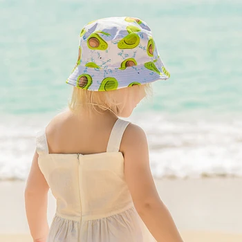 Mados Kūdikis Kibiro Kepurę Vaisių Spausdinti Saulės, Skrybėlę, Lauko Sporto Kelionės Paplūdimio Kepurės Žvejų Kepurės Vaikams Bžūp