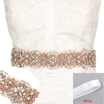 MissRDress Didelis Dydis Vestuvių Diržo kalnų krištolas Nuotakos Varčios Rose Gold Crystal Nuotakos Diržas Vestuvių Vakarą Ilga Suknelė JK872