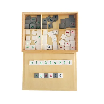 Montessori Skaičius Plytelės Langelį Medienos Galvosūkiai Matematikos Medžiagų Pirminės Elementarus Vaikų Mokymosi Išteklių Matematikos Mokymo priemonių