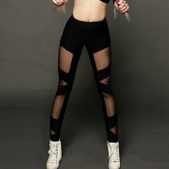 Moterys Vasarą Antblauzdžiai Kvėpuojantis Fitneso Kelnės Juoda Akių Kratinys Moterų Quick Dry Atsitiktinis Slim Antblauzdžiai